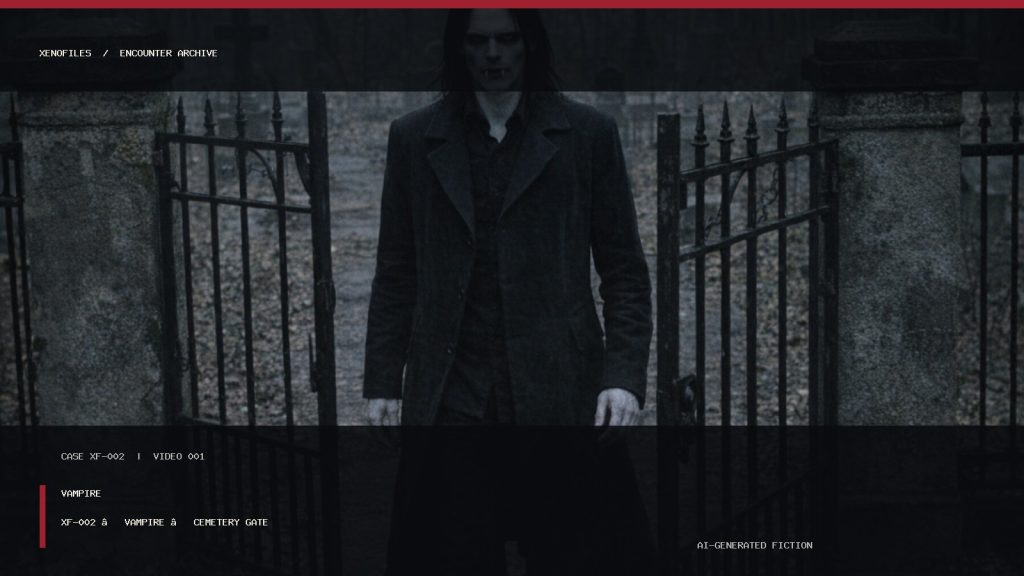 Vampire XF-002 — Video 001: XF-002 — Vampire — Cemetery Gate cover artwork