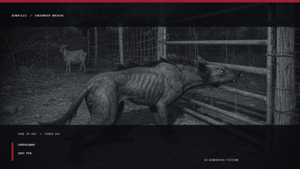 Chupacabra XF-007 — Video 001: Goat Pen cover artwork