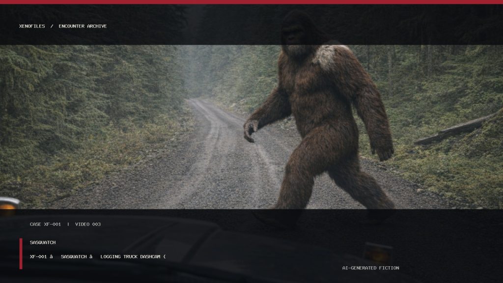 Sasquatch XF-001 — Video 003: XF-001 — Sasquatch — Logging Truck Dashcam (Studio 2.0) — Shot 1 cover artwork